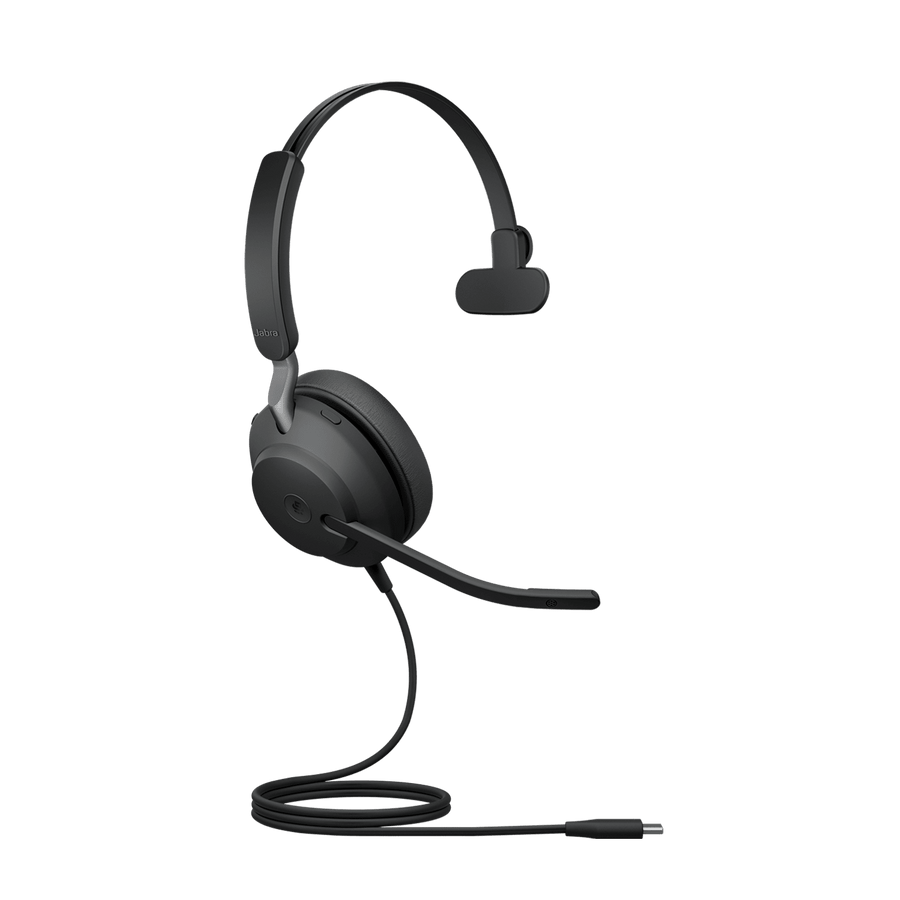 Jabra Evolve2 40 SE Wired USB-C MS Mono Headset, 360° BusyLight, Noise Isolationg Ear Cushions, 2Yr Warranty, Plug-and-play - Leader Electronics