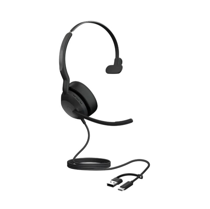Jabra Evolve2 50, USB C/A UC Mono Headset, Bluetooth®, 4 microphones, Active Noise Cancellation, Busylight, Call management, Air Comfort technology - Leader Electronics