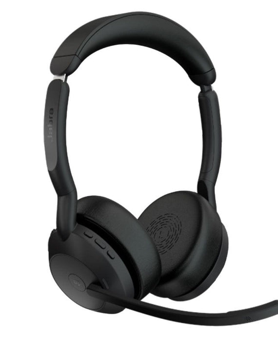 Jabra Evolve2 55 USB A Stereo Teams Active Noise Cancellation, Link 380 Bluetooth® Adapter ,30m Wireless Range, 18 Hours Battery Life - Leader Electronics