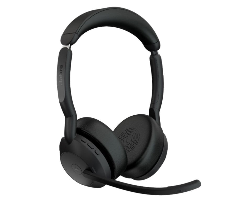 Jabra Evolve2 55 USB A Stereo Teams Active Noise Cancellation, Link 380 Bluetooth® Adapter ,30m Wireless Range, 18 Hours Battery Life - Leader Electronics