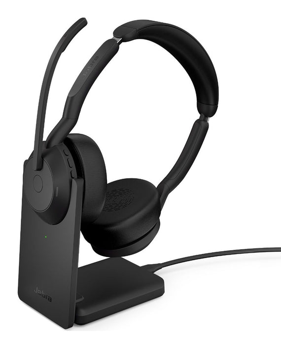 Jabra Evolve2 55, USB C, MS Teams, Stereo, Stand, Active Noise Cancellation, Link 380 Bluetooth® Adapter ,30m Wireless Range, 18 Hours Battery Life - Leader Electronics