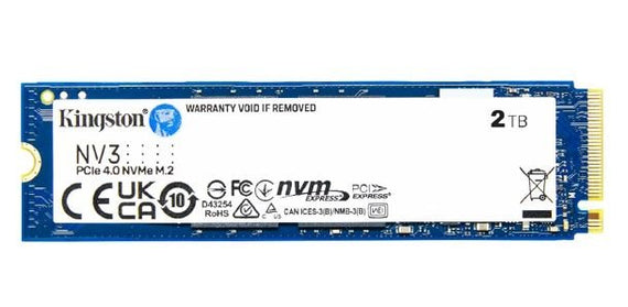 Kingston SNV3S NV3 2TB PCle 4.0x4 NVMe M.2 2280 SSD 6000/5000MB/s 3D HAND compaitible Notebook and SFF 5Y Limited - Leader Electronics
