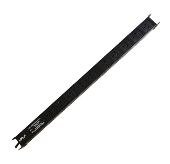 LDR 10-Port 10A Power Distribution Unit AU Approved - 10x 3-Pin AU/NZ Outlets/Slots - 1U Vertical Mount - Leader Electronics
