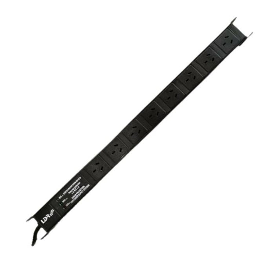 LDR 8-Port 10A Power Distribution Unit AU Approved - 8x 3-Pin AU/NZ Outlets/Slots - 1U Vertical Mount - Leader Electronics
