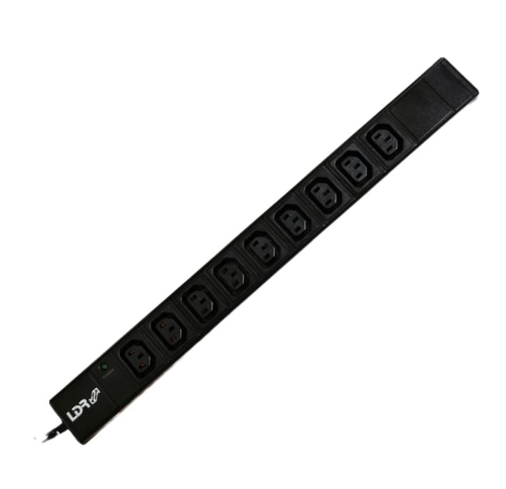LDR 9-Port 10A Power Distribution Unit AU Approved- 9x IEC C14 Outlets/Slots - 1U Vertical Mount - Leader Electronics