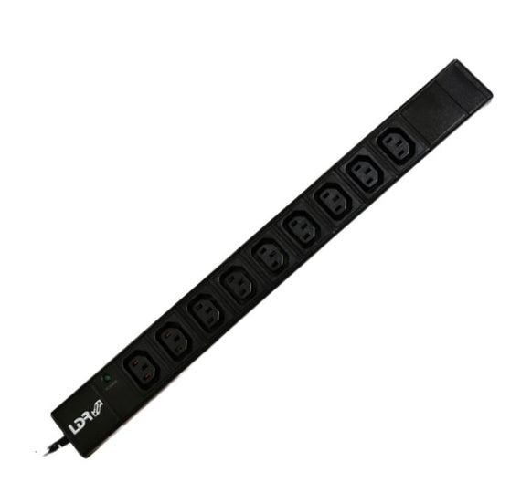 LDR 9-Port 10A Power Distribution Unit AU Approved- 9x IEC C14 Outlets/Slots - 1U Vertical Mount - Leader Electronics