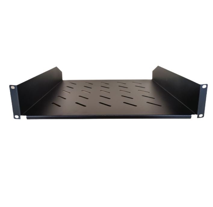 LDR Cantilever 2U 275mm Deep Shelf Recommended for 19' 450/550mm Deep Cabinet - Black Metal Contruction - Leader Electronics