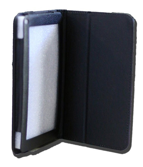 LeaderTab7 Folio Case Black Faux Leather. Camera hole rear - Leader Electronics