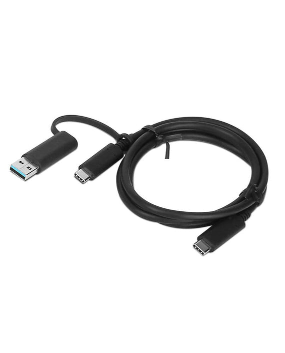 LENOVO Hybrid USB-C Cable with USB-A Adapter 5A 24Pin support 10Gbps 1M Cable - Leader Electronics