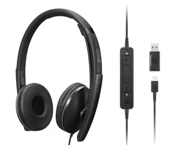 LENOVO Lenovo Wired ANC Headset Gen 2 Lightweight USB-C to USB-A ctive noise cancelling with EPOS BrainAdapt™ and ActiveGard® Teams certified 2YR WTY - Leader Electronics