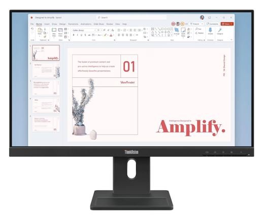 LENOVO ThinkVision E24-40 23.8'/24' 100Hz FHD IPS Monitor 1920x1080 16:9 4ms Height Adjust Tilt Pivot Swivel HDMI DP VGA Speakers VESA ~63EDMAR2AU - Leader Electronics