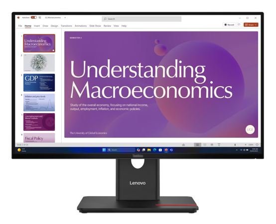 LENOVO ThinkVision T24D-40 23.8'/24' 120Hz FHD IPS Monitor USB-C Dock 100W DP Height Adjust Tilt Swivel Pivot HDMI DP LAN 4xUSB VESA ~62cdgar6au - Leader Electronics