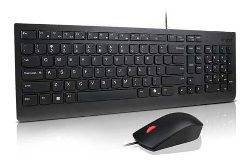 Lenovo Universal Wired USB Keyboard Mouse Combo Adjustable Tilt Leg Spill Resistant Copilot Keyboard 1600 DPI Optical Sensor Mouse Plug & Play 1.8m - Leader Electronics