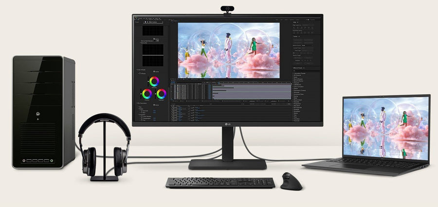 LG 27' IPS FHD 1920 x 1080, USB Type-C™ (PD 65W) 100Hz 5ms, AMD FreeSync 16:9 Tilt/Height/Swivel/Pivot (Bi-direction) adjustable stand, 3yrs Monitor - Leader Electronics