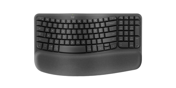 Logitech Ergo Series Wave Keys Wireless Ergonomic Keyboard (Graphite) - Leader Electronics