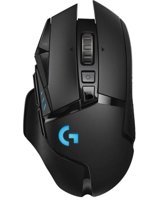 Logitech G502 Lightspeed USB Wireless Gaming Mouse 1ms 16000 DPI Mechanical Button Shifting POWERPLAY RGB Lighting 114g 16g weight - Leader Electronics