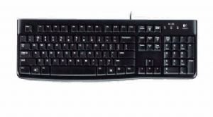 Logitech K120 Wired Keyboard Quiet typing Spill-resistant Durable keys Thin profile Curved space bar Adjustable tilt legs - Leader Electronics