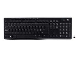 Logitech K270 2.4 GHz Wireless Full Size Keyboard 128-bit AES encryption 24-month battery life Spill resistant Durable UV-coated keys - Leader Electronics