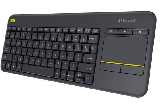 Logitech K400 Plus Wireless Keyboard with Touchpad & Entertainment Media Keys Tiny USB Unifying receiver for HTPC connected TVs ~KBLT-K830BT - Leader Electronics