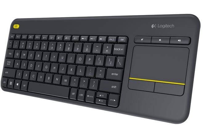Logitech K400 Plus Wireless Keyboard with Touchpad & Entertainment Media Keys Tiny USB Unifying receiver for HTPC connected TVs ~KBLT-K830BT - Leader Electronics