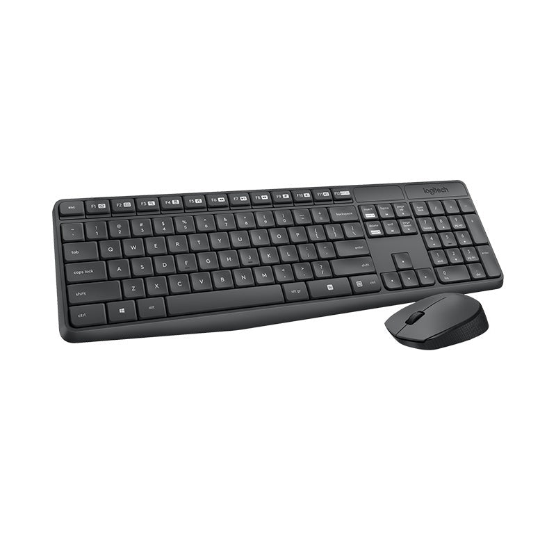 Logitech MK235 Wireless Keyboard and Mouse Combo 2.4GHz Wireless Compact Long Battery Life 8 Shortcut keys - Leader Electronics