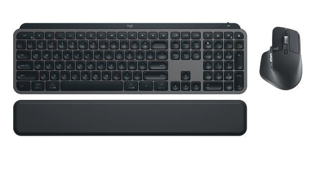 Logitech MX KEYS S COMBO Performance Combo: MX Master 3S, MX Keys S & MX Palm Rest 8000 DPI (Graphite) - Leader Electronics