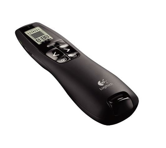 Logitech R800 Laser Presentation Remote LCD display time tracking 30m Range, 2.4GHz Instuitive slideshow controls ~MILT-R700PRO 910-003508 - Leader Electronics