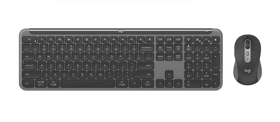 Logitech SIGNATURE SLIM COMBO MK950 -Graphite Keyboard Full-size layout with number pad Mouse 1000 DPI 1-Year Limited Hardware Warranty - Leader Electronics