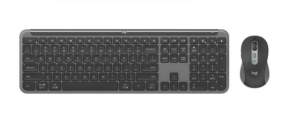 Logitech SIGNATURE SLIM COMBO MK950 -Graphite Keyboard Full-size layout with number pad Mouse 1000 DPI 1-Year Limited Hardware Warranty - Leader Electronics