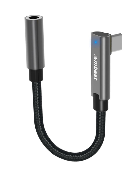 (LS)mbeat® Elite USB-C to 3.5mm Audio Adapter - Add Headphone Audio Jack to USB-C Computers, Laptops, Notebooks, Tablets, Smartphones - Space Grey - Leader Electronics
