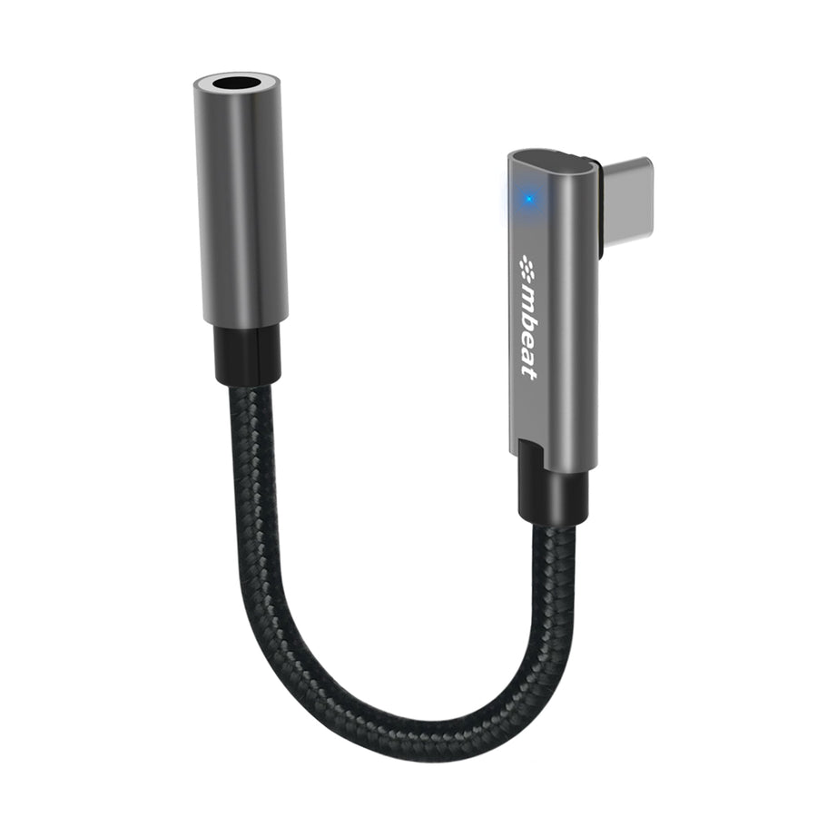 (LS)mbeat® Elite USB-C to 3.5mm Audio Adapter - Add Headphone Audio Jack to USB-C Computers, Laptops, Notebooks, Tablets, Smartphones - Space Grey - Leader Electronics