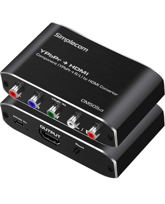 (LS)Simplecom CM505v3 Component (YPbPr + Stereo R/L) to HDMI Converter Full HD 1080p - Leader Electronics
