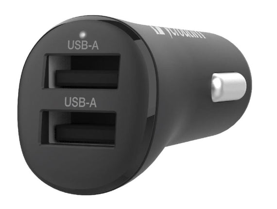 (LS)Verbatim Car Charger - Dual Port 3.4A - Black - Leader Electronics