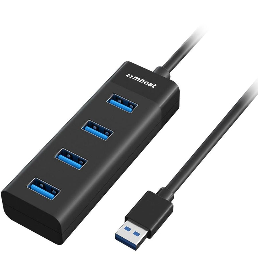 mbeat® 4-Port USB 3.0 Hub - Black USB 3.0 transfer speeds up to 5Gbps. Plug-and-play Compact and lightweight Weight: 37g - Leader Electronics