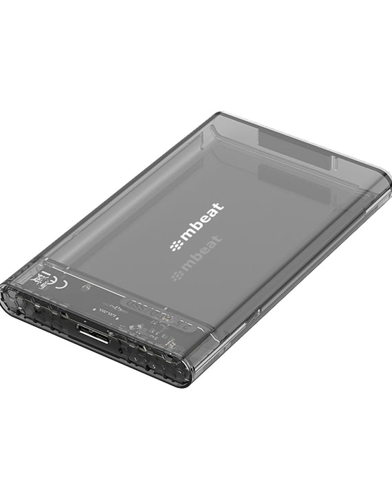 mbeat® A1 See-Through Tool Free USB 3.0 2.5' SATA HDD Enclosure - Black USB Port: USB 3.0 Data Speed: Maximum up to 5Gbps Product Weight: 53g - Leader Electronics