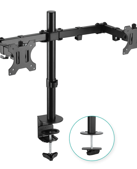 mbeat® activiva ErgoLife Dual Monitor Screen Double Joint Monitor Arm Detachable VESA 360° Rotary Two Mounting Options Net Weight: 4.3kg - Leader Electronics