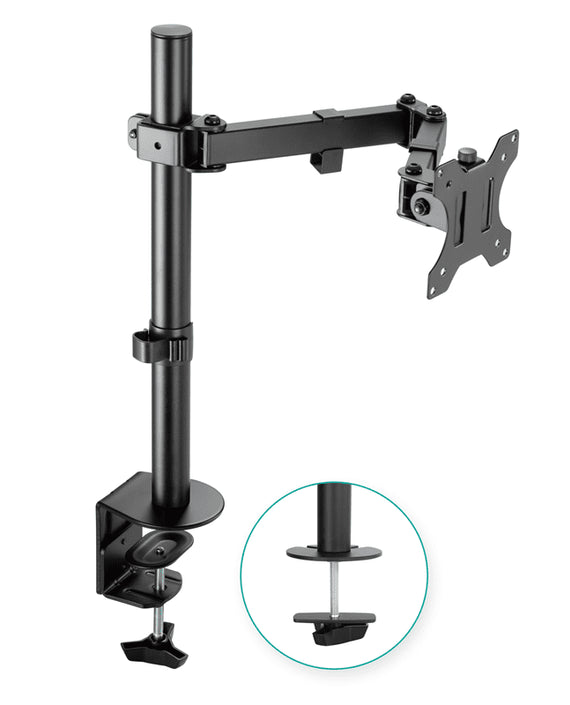 mbeat® activiva ErgoLife Single Monitor Screen Double Joint Monitor Arm Fit Screen Screen:13''- 32'' Detachable VESA Net Weight3kg - Leader Electronics