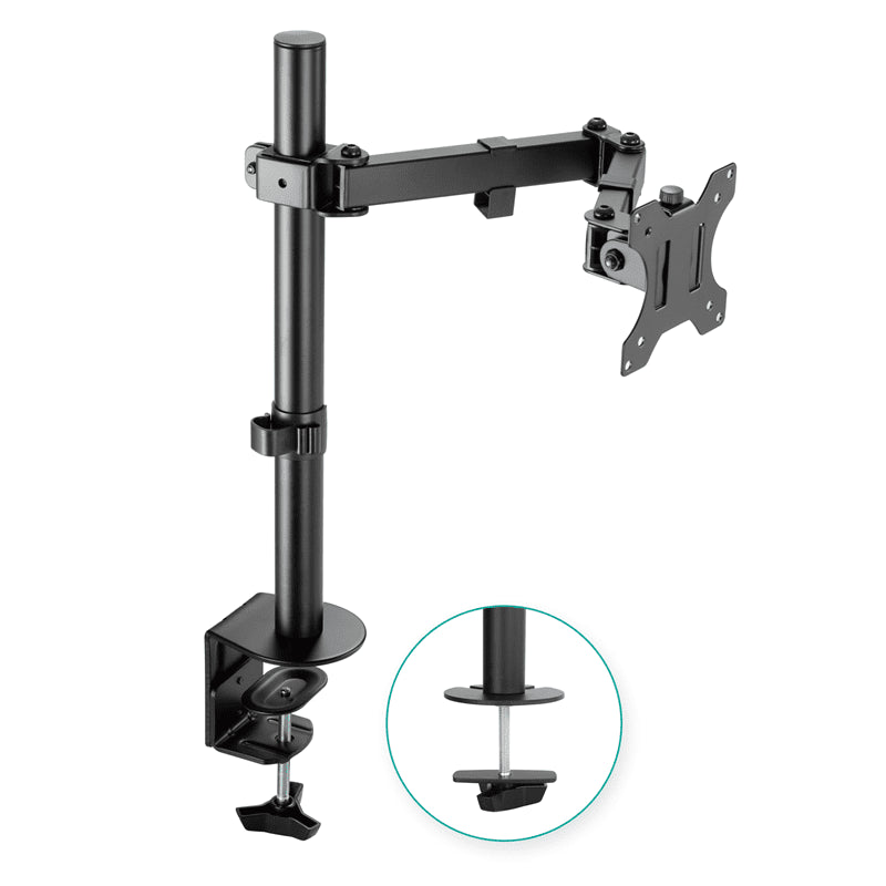 mbeat® activiva ErgoLife Single Monitor Screen Double Joint Monitor Arm Fit Screen Screen:13''- 32'' Detachable VESA Net Weight3kg - Leader Electronics