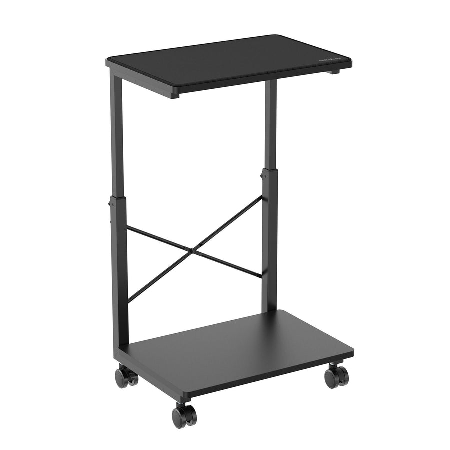 mbeat® activiva Height Adjustable PC & Printer Storage Stand Black Adjustable Shelf Height: 55/60/65/70/75/80/85cm Package Weight: 8.10kg - Leader Electronics