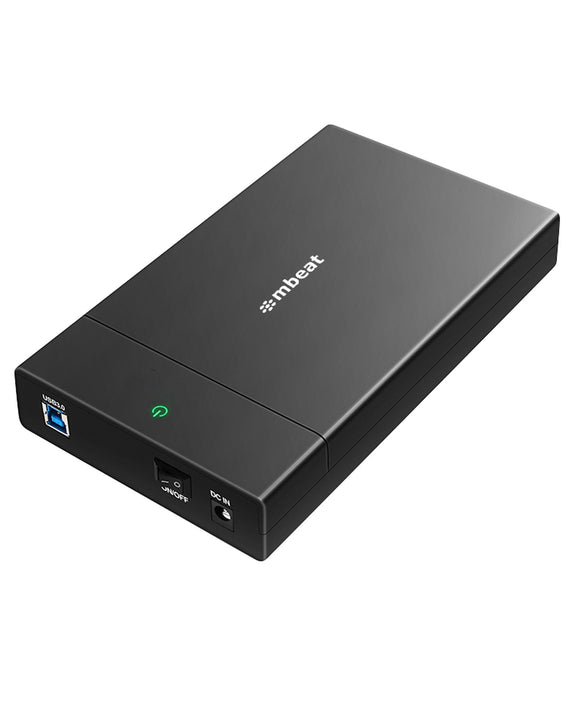 mbeat® C1 Tool-Free USB 3.0 3.5' & 2.5' SATA HDD Enclosure - Black Data Speed: Maximum up to 5Gbp Product Weight: 121g DC Power: +12V/2A Power Supply - Leader Electronics