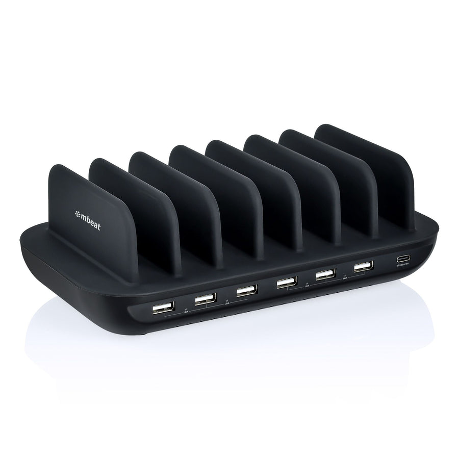 mbeat® Gorilla Power 60W 7 Port USB-C & USB Charging Station 6× USB-A 1× USB-C PD Output Power: Total 60W Product Weight: 0.66kg - Leader Electronics