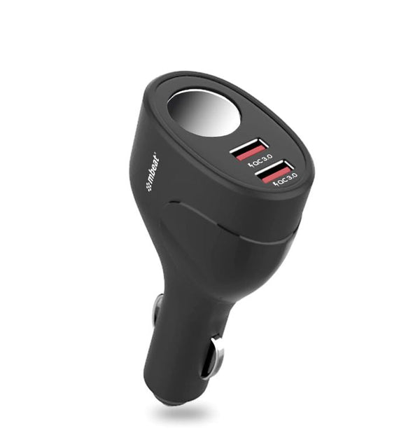 mbeat® Gorilla Power Dual Port QC3.0 Car Charger and Cigarette Lighter Extender features built-in over heat Package Weight: 70g - Leader Electronics