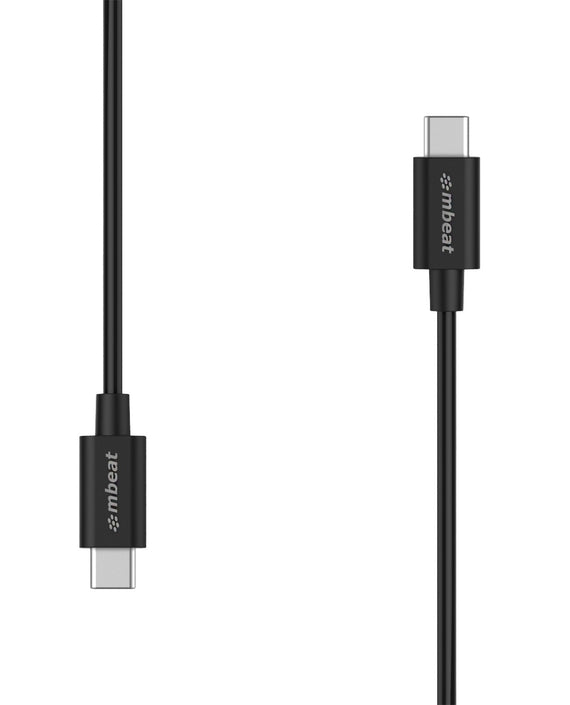 mbeat® Prime 1m USB-C to USB-C 2.0 Charge And Sync Cable High Quality/Fast Charge for Mobile Phone Device Samsung Galaxy Note 8 S8 9 Plus LG Huawei - Leader Electronics