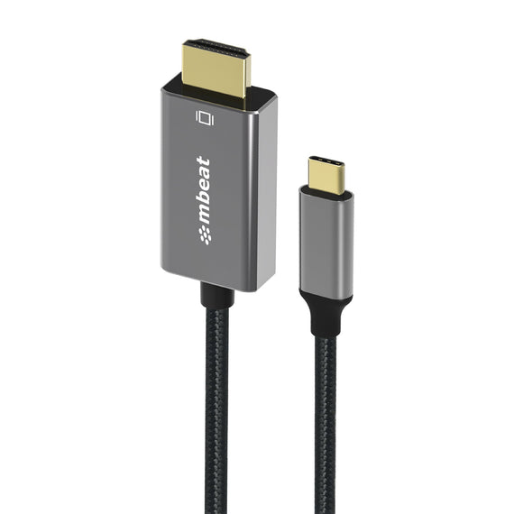 mbeat® Tough Link 1.8m 4K USB-C to HDMI Cable - Extend USB-C Laptop, Tablet or Smartphone Video to HDMI Monitor, Projector, HDTV, 4K@60Hz(3840×2160) - Leader Electronics