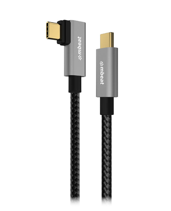 mbeat® Tough Link 1.8m L-Shape USB 3.2 Gen2 USB-C Cable - Space Grey Data Transfer Rate: Maximum 10Gbps Video Resolution: Maximum 4K/60Hz Weight 85g - Leader Electronics