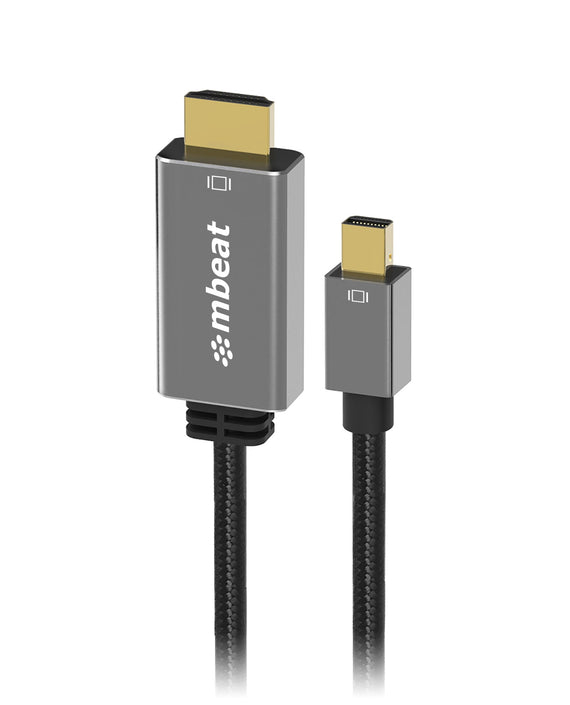 mbeat® Tough Link 1.8m Mini DisplayPort to HDMI Cable - Space Grey Package Weight: 100g HDMI Cable Mini Displayport Package Weight: 100g - Leader Electronics