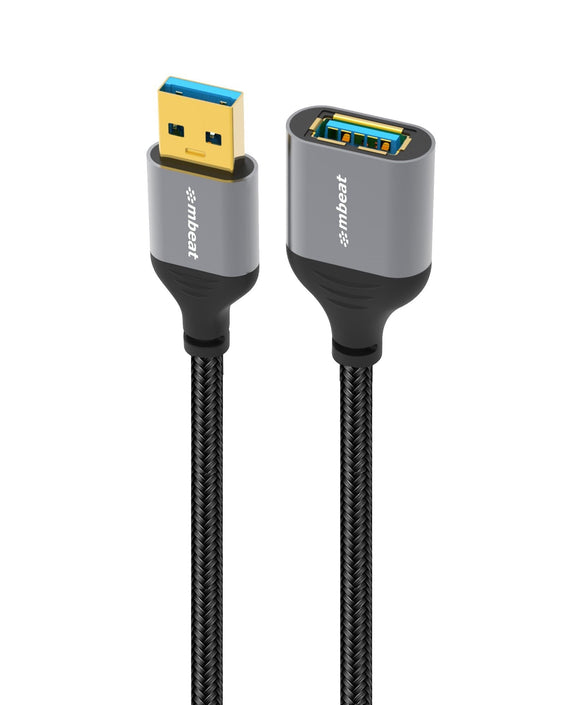 mbeat® Tough Link 1.8m USB 3.0 to USB 3.0 Extension Cable Plug-and-Play Adaptive Practicality Speed: 5Gbps Package Weight: 96g - Leader Electronics