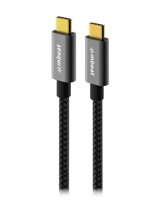 mbeat® Tough Link 1.8m USB 3.2 Gen2 USB-C Cable - Space Grey transfer at speeds up to 10Gbps Video Resolution: Maximum 4K/60Hz - Leader Electronics