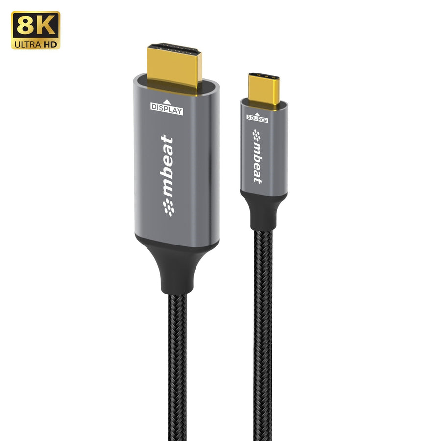 mbeat® Tough Link 8K 1.8m USB-C to HDMI Cable Host Interface: USB-C Output Interface: HDMI USBC-C HDMI Package Weight: 101.3g - Leader Electronics