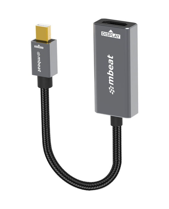 mbeat® Tough Link Mini DisplayPort to HDMI Adapter Seamless Connectivity HDMI Version: 1.3 1080p@60Hz HD display Package Weight: 42.5g - Leader Electronics
